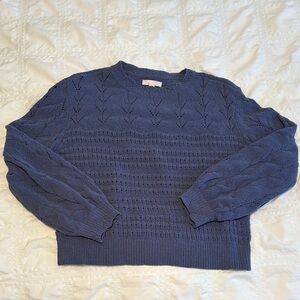 LC Lauren Conrad Navy Textured Sweater